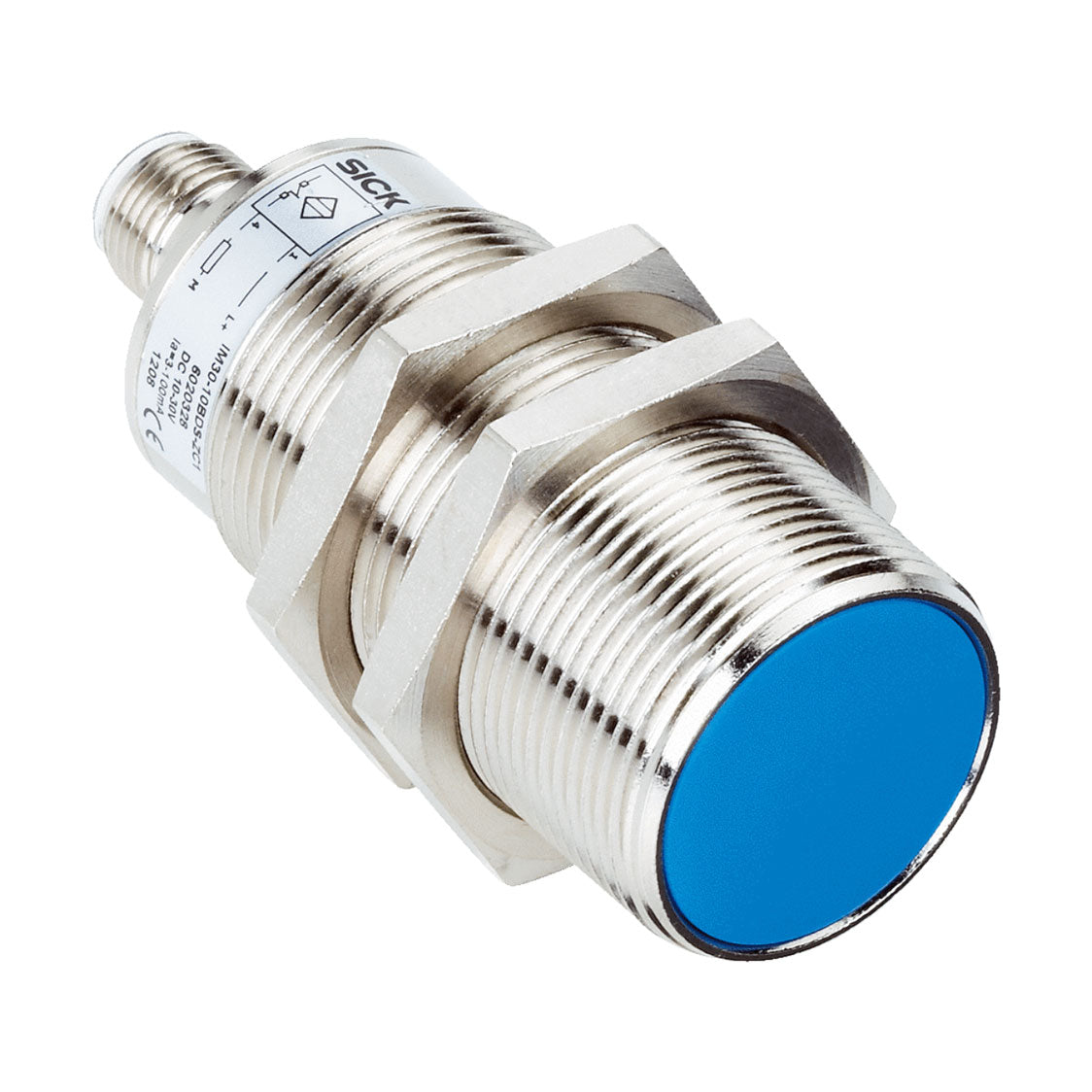 Inductivo IM30 Standard, PNP NO, Sn=10 mm ultracorta, enrasado, C.c. 3 hilos, M12 4P