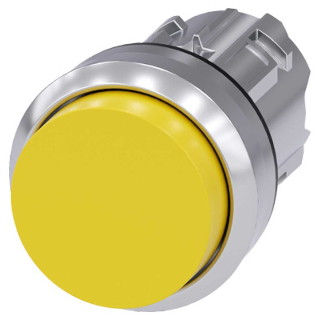 Cabeza pulsador 3SU, 22mm, metal, amarillo