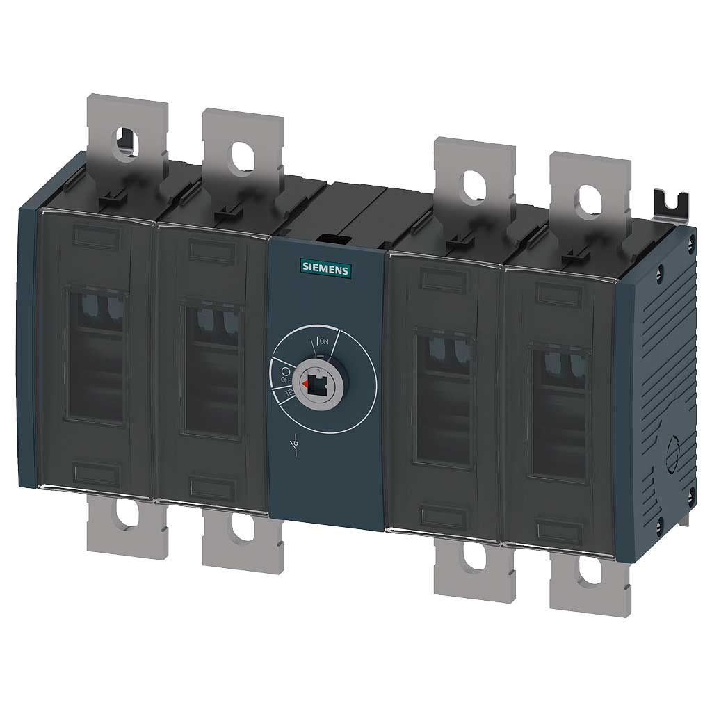 Interruptor-seccionador 630A, Tamaño 4, 4 polos