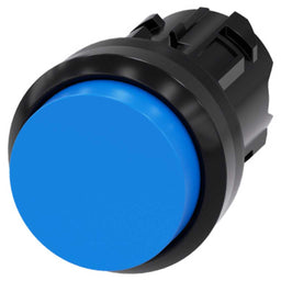Cabeza pulsador 3SU, 22mm, plástico, azul, saliente