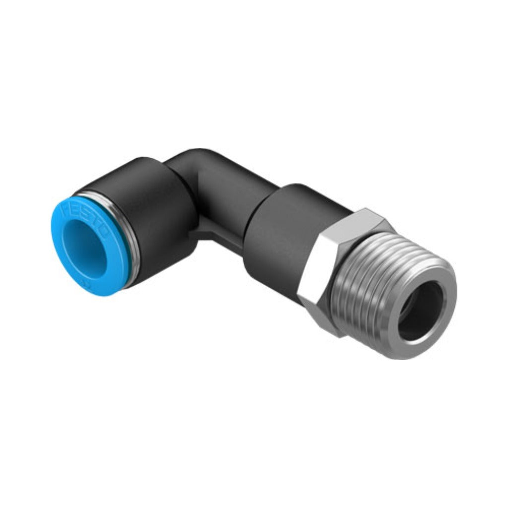 Racor codo largo QSLL, 1/2, tubo 12 mm