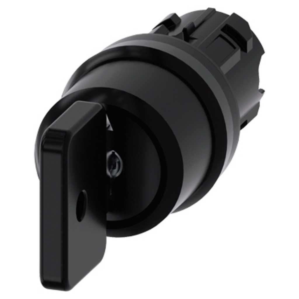 Cabeza llave 3SU, 22mm, plástico, negro, con llave