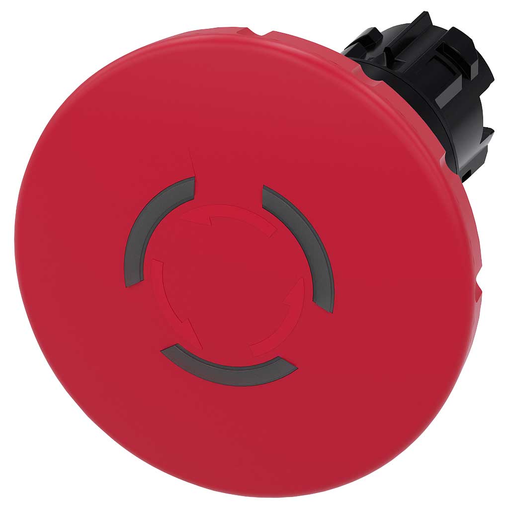 Cabeza seta 3SU, 22mm, plástico, rojo, seta