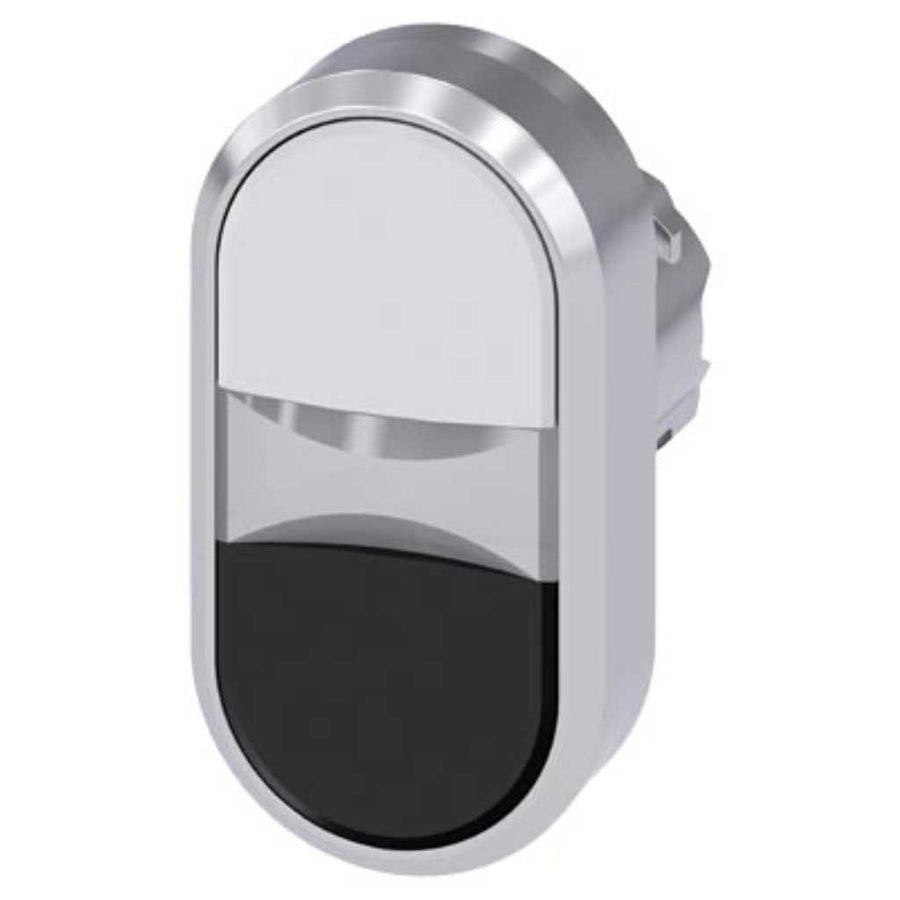 Cabeza pulsador 3SU, 22mm, metal, negro, rasante