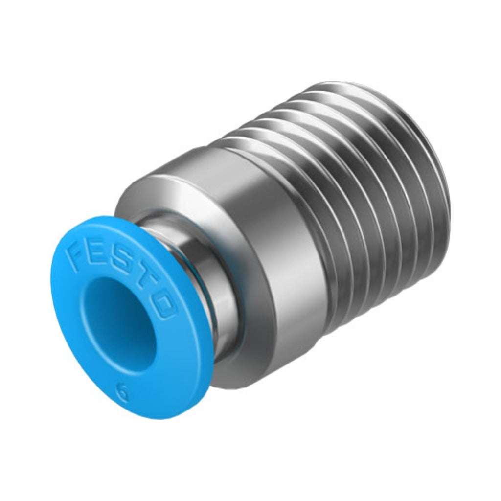 Racor recto QS, 1/4, tubo 6 mm