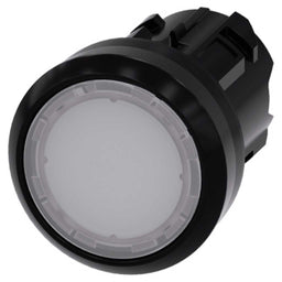 Cabeza pulsador 3SU, 22mm, plástico, blanco, rasante