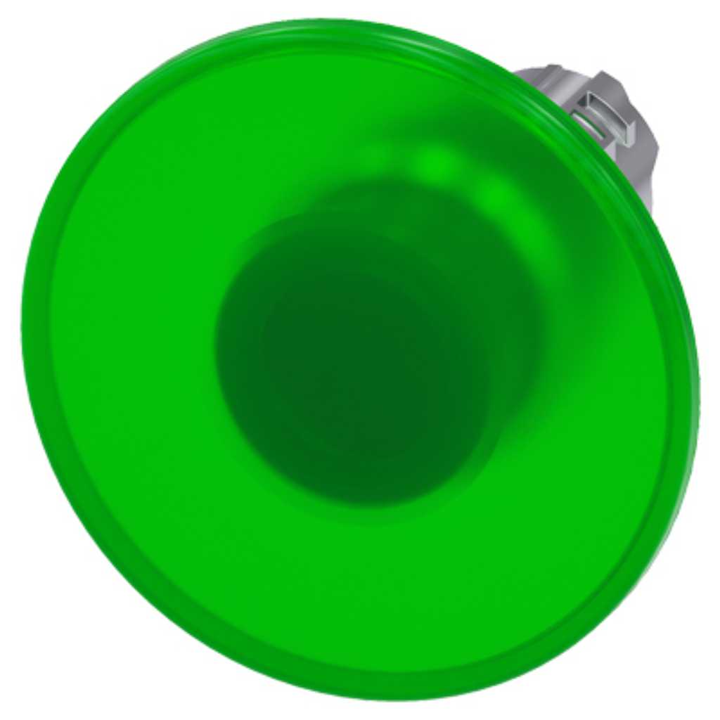 Cabeza seta 3SU, 22mm, metal, verde, seta