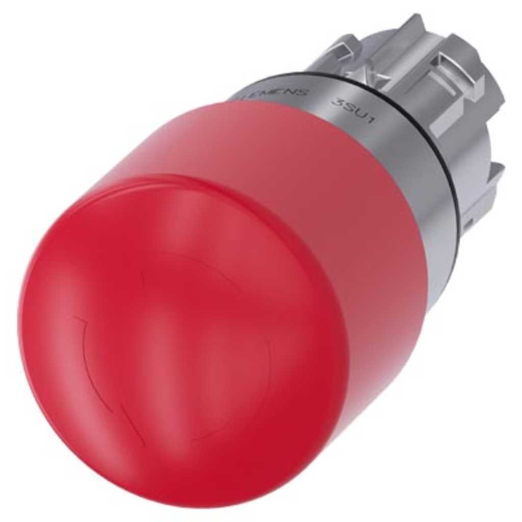 Cabeza seta 3SU, 22mm, metal, rojo, seta