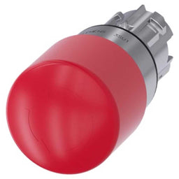 Cabeza seta 3SU, 22mm, metal, rojo, seta
