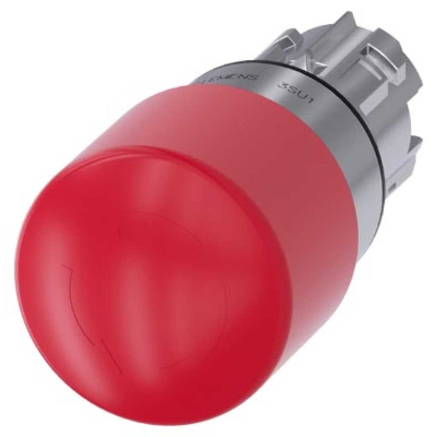 Cabeza seta 3SU, 22mm, metal, rojo, seta