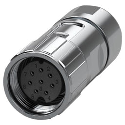 Conector de señal M17 recto para S-1FL2 SH45/65/90 cuerpo aislante de 6 polos, tuerca de racor/ pasa