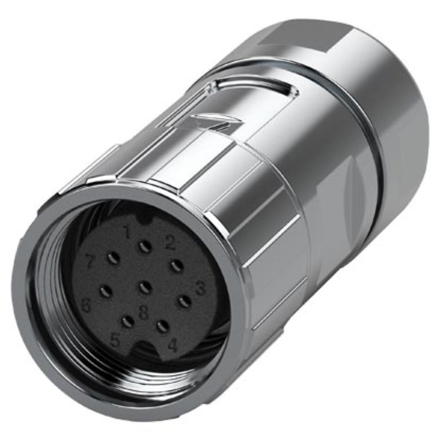 Conector de señal M17 recto para S-1FL2 SH45/65/90 cuerpo aislante de 6 polos, tuerca de racor/ pasa