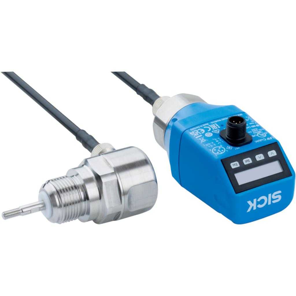 Sensor de nivel LFP Cubic, G ¾ A, 1x PNP + 1x PNP/NPN + 4-20mA, Electr. distante 2 m, M12 5P