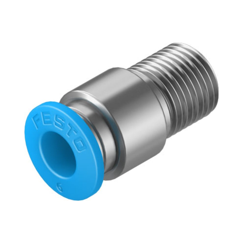 Racor recto QS, 1/8, tubo 6 mm
