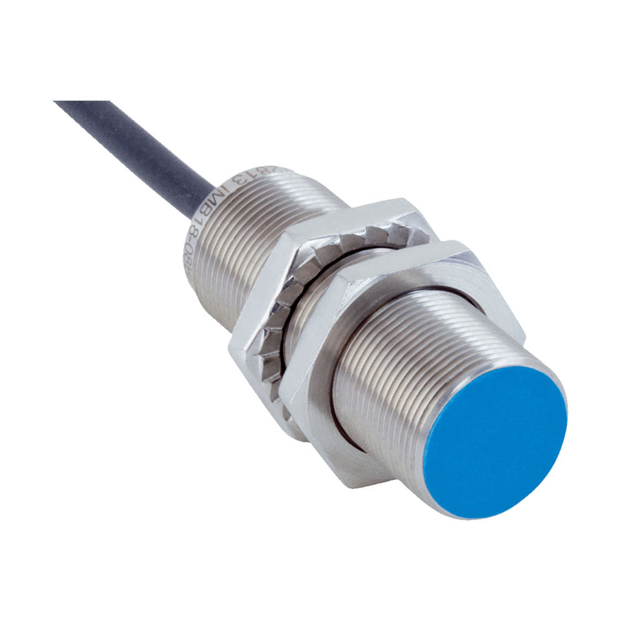 Inductivo IMB18, NPN NO, Sn=8 mm ultracorta, casi enrasado, C.c. 3 hilos, cable 2 m