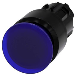 Cabeza seta 3SU, 22mm, plástico, azul, seta