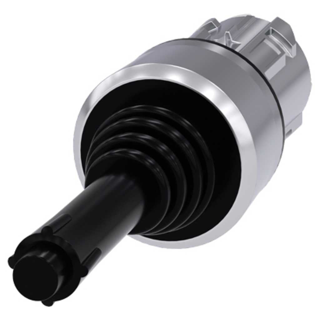 Cabeza pulsador 3SU, 22mm, metal, negro