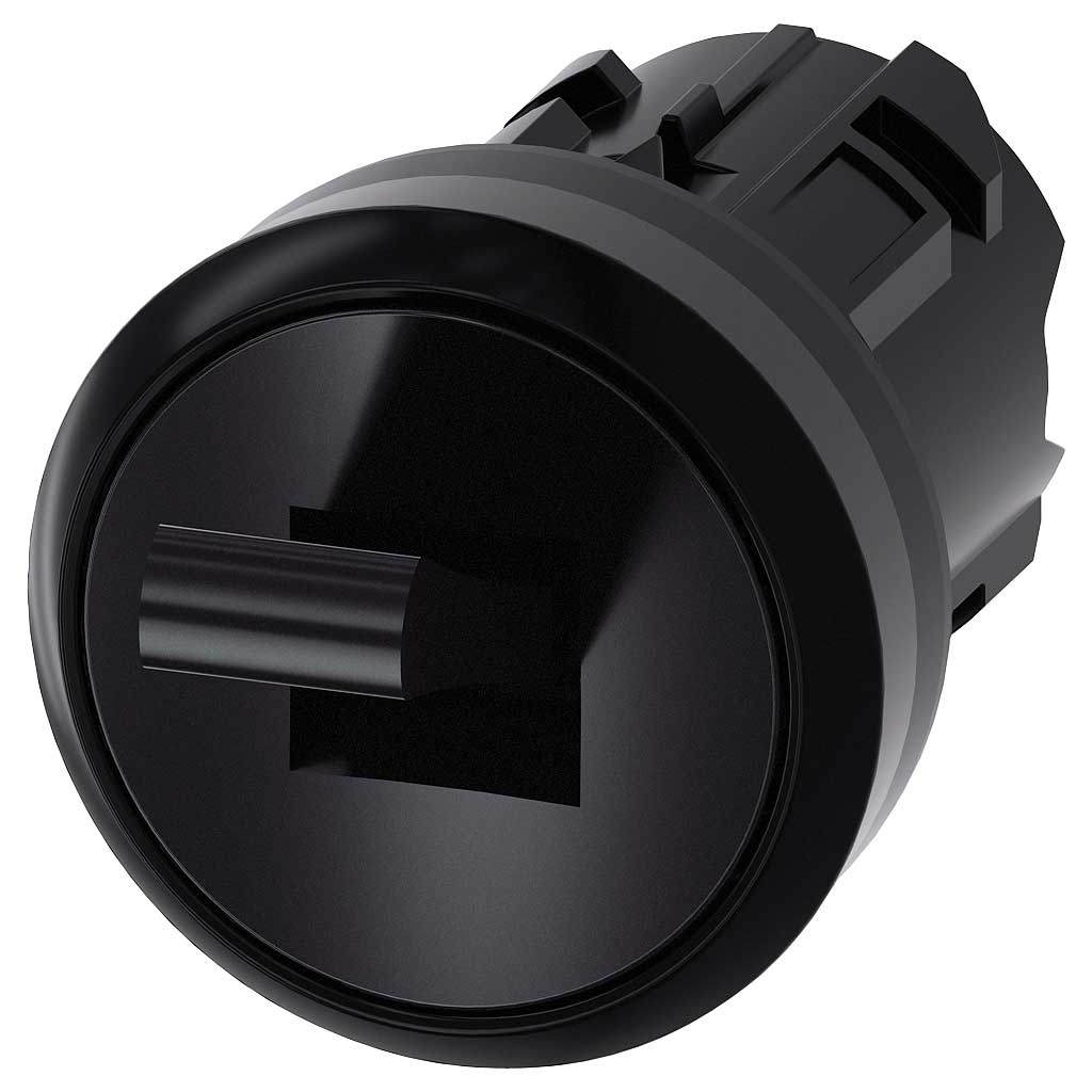 Cabeza pulsador 3SU, 22mm, plástico, negro