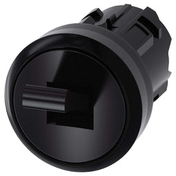 Cabeza pulsador 3SU, 22mm, plástico, negro