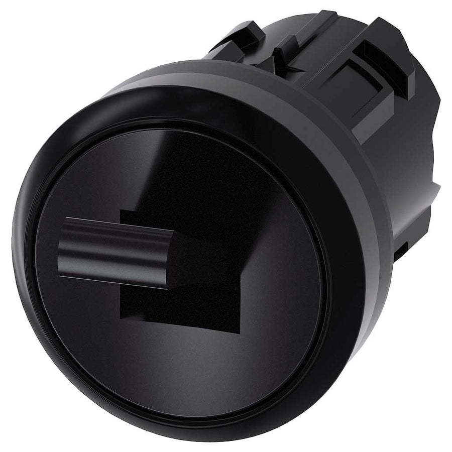 Cabeza pulsador 3SU, 22mm, plástico, negro
