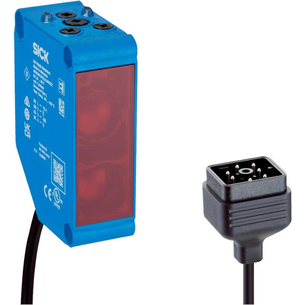 Barrera fotoeléctrica réflex GLD20G LED, Relé SPDT, claro/oscuro, cable Q7 7P cod.AC/UC 300mm