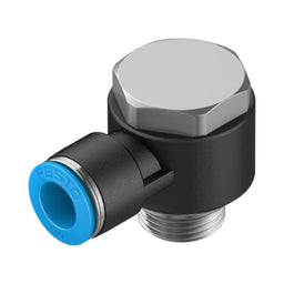 Racor codo orientable QSLV, G3/8, tubo 10 mm