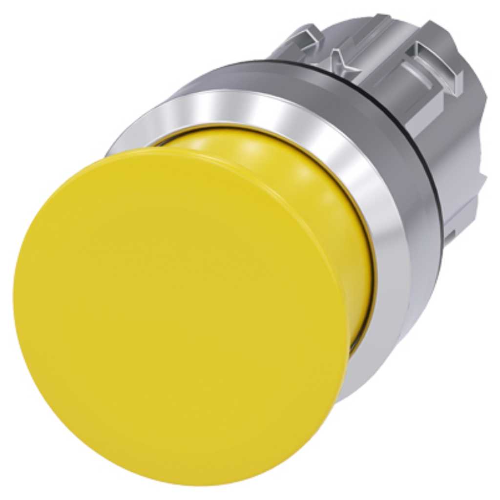 Cabeza seta 3SU, 22mm, metal, amarillo, seta