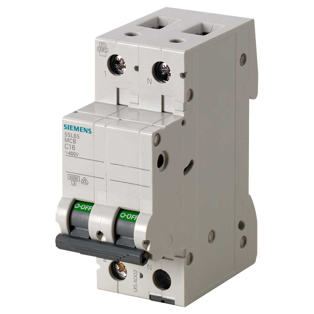 Magnetotérmico 400V 6kA 1+N polos C, 16A