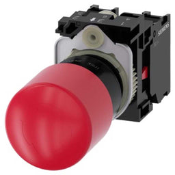 Pulsador 3SU, 22mm, plástico, rojo, 1NC, tornillo