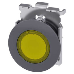 Cabeza pulsador 3SU, 30mm, metal, amarillo, rasante