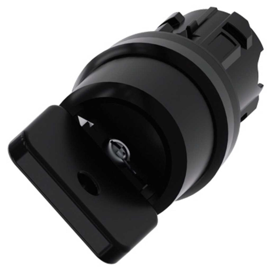 Cabeza llave 3SU, 22mm, plástico, negro, con llave