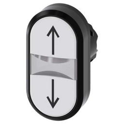 Cabeza pulsador 3SU, 22mm, plástico, blanco, rasante