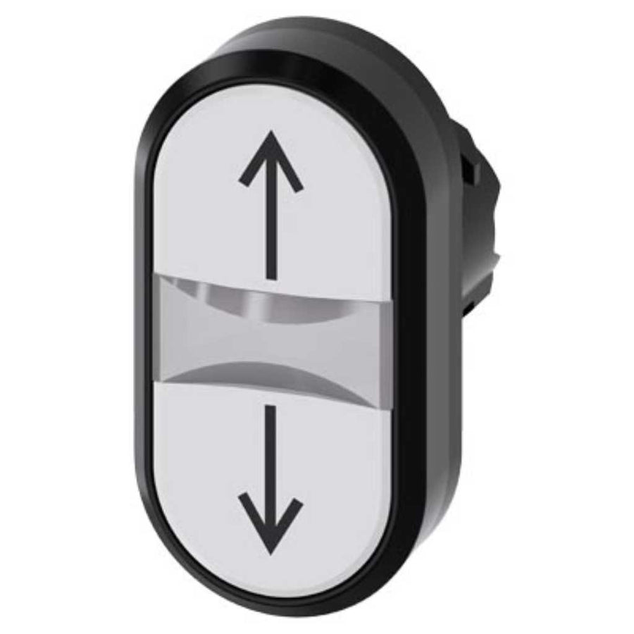 Cabeza pulsador 3SU, 22mm, plástico, blanco, rasante