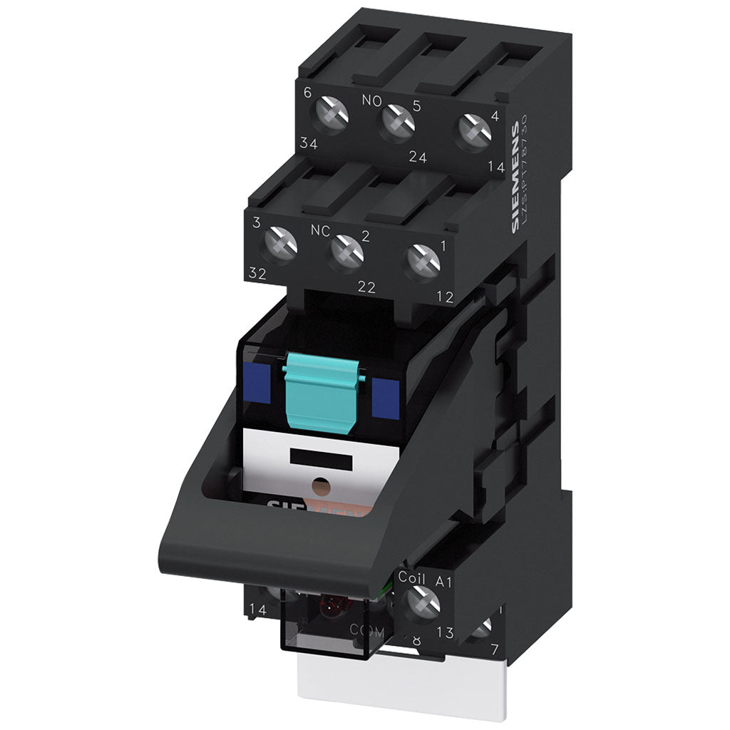 Relé enchufable, PT, 4CO, 230V AC, tornillo