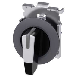 Cabeza selector 3SU, 30mm, metal, blanco, selector