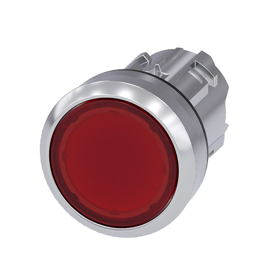Cabeza pulsador 3SU, 22mm, metal, rojo, rasante