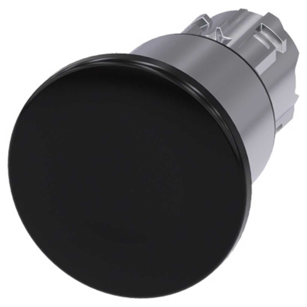 Cabeza seta 3SU, 22mm, metal, negro, seta