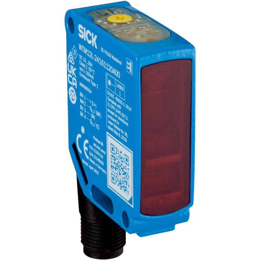 Fotocélula detección sobre objeto WTM12L Láser, PNP/NPN, claro/oscuro, M12 4P
