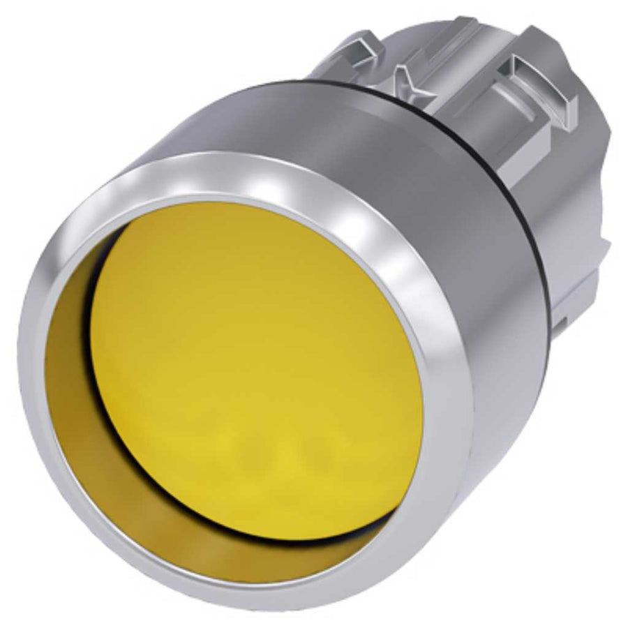 Cabeza pulsador 3SU, 22mm, metal, amarillo, saliente