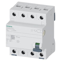 Interruptor diferencial, 4 polos, tipo B, 400V, 63A, 30mA, con retardo breve