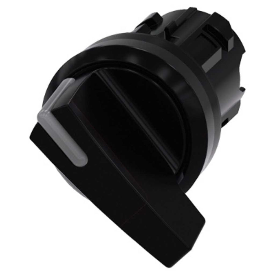 Cabeza selector 3SU, 22mm, plástico, negro, selector