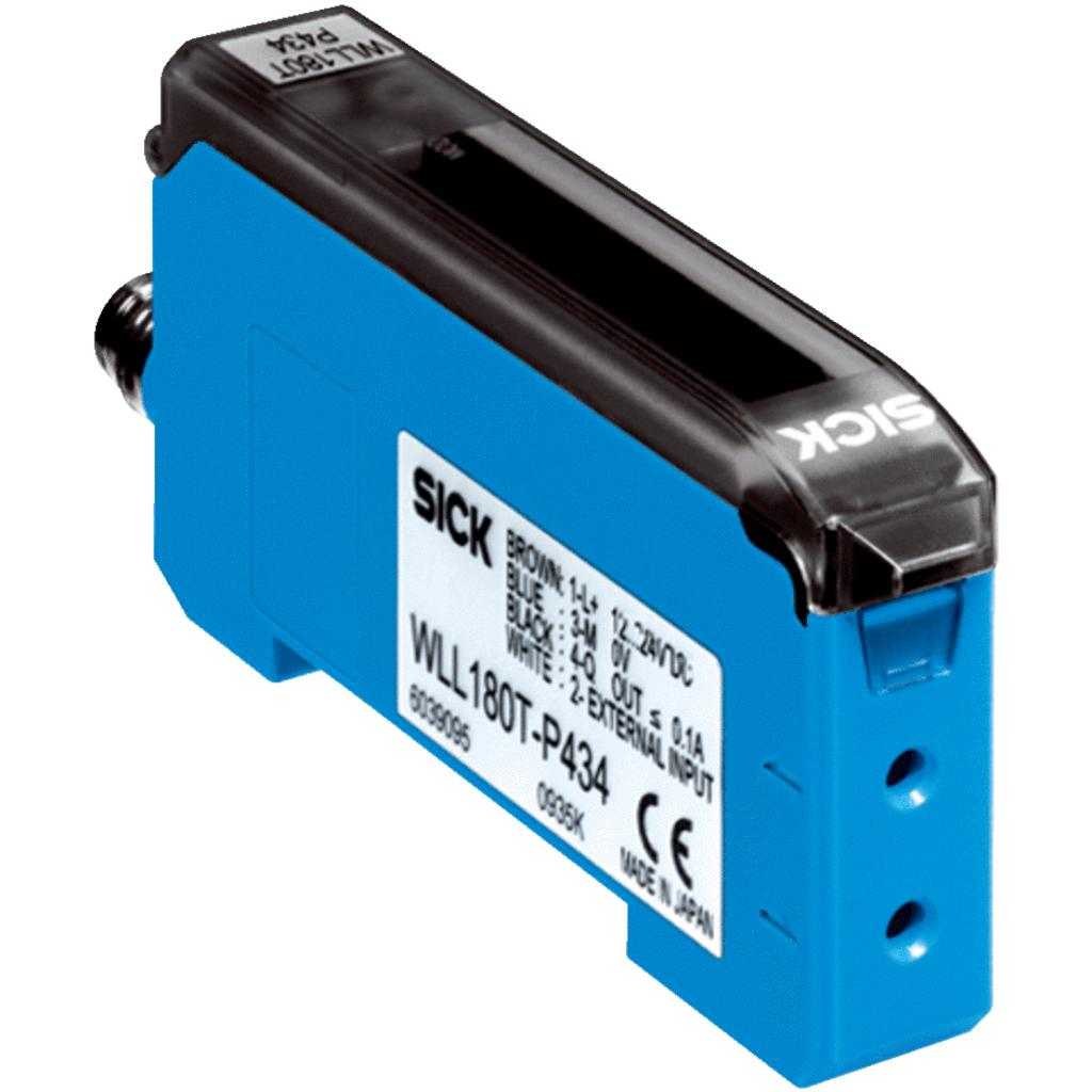 Sensor fibra óptica WLL180, Amplificador de fibr, Luz roja visible, M12 4P
