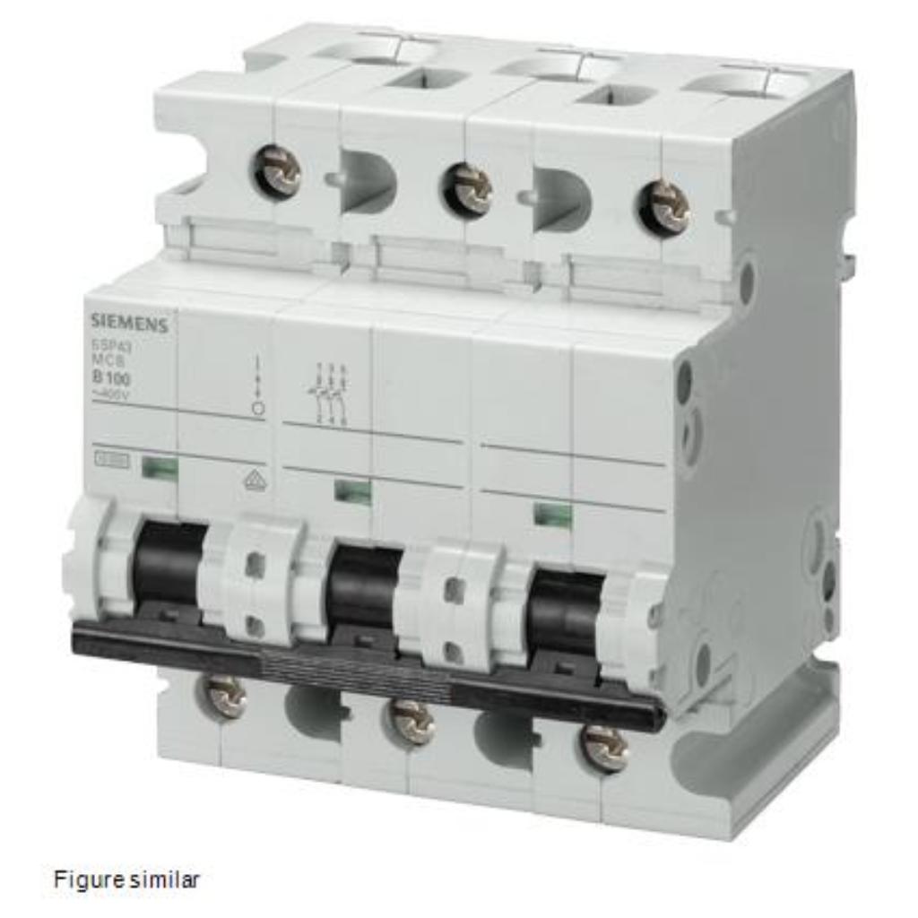 Magnetotérmico 400V 10kA, 3 polos, D, 100 A, T=70 mm