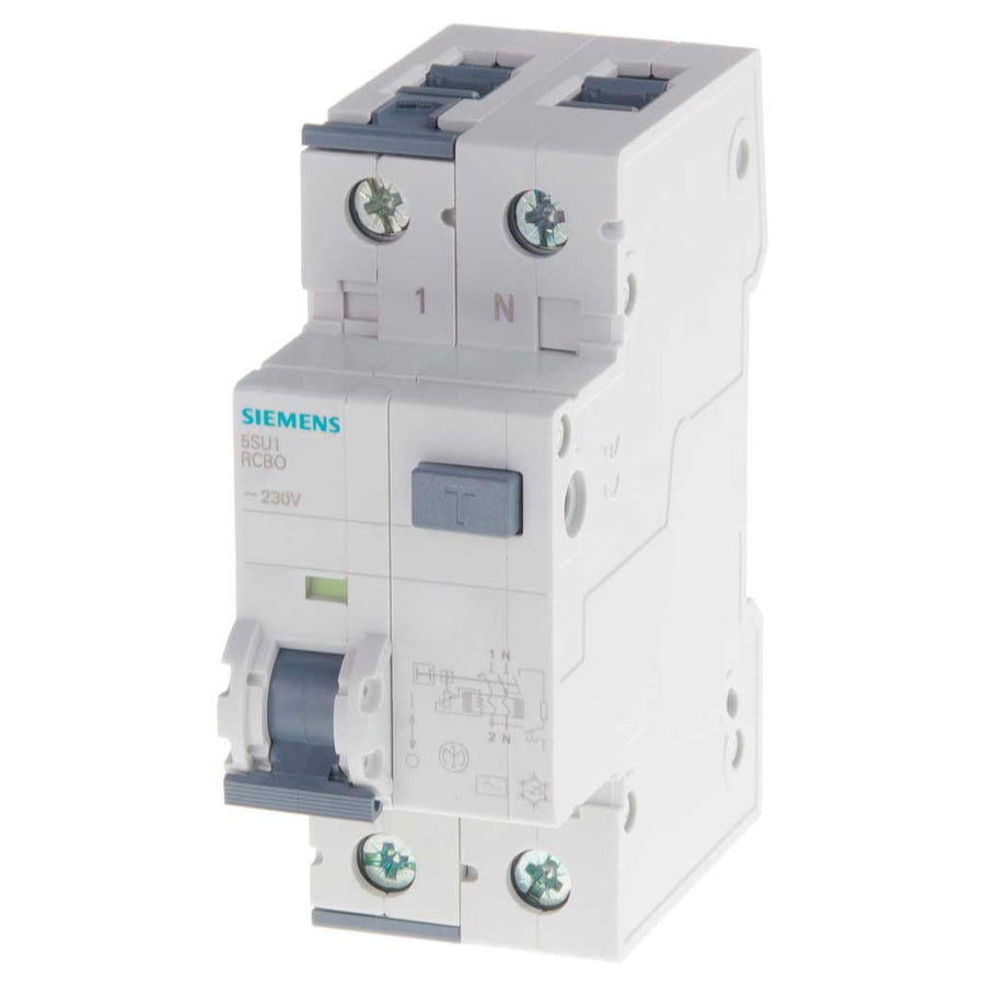 Interruptor diferencial combinado, 1+N polo, tipo A, curva B, 10kA, 16A, 10mA