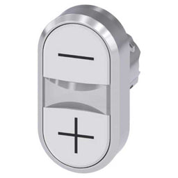 Cabeza pulsador 3SU, 22mm, metal, blanco, rasante