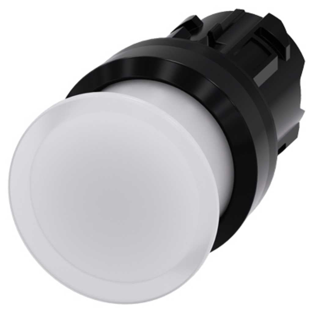 Cabeza seta 3SU, 22mm, plástico, blanco, seta