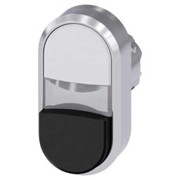 Cabeza pulsador 3SU, 22mm, metal, negro, rasante