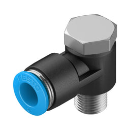 Racor codo orientable QSLV, 1/8, tubo 8 mm