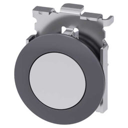 Cabeza pulsador 3SU, 30mm, metal, blanco, rasante
