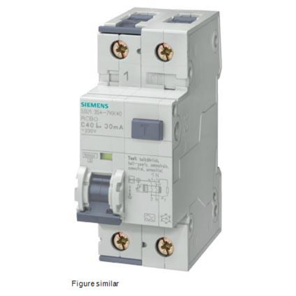 Interruptor diferencial combinado, 1+N polo, tipo AC, 10kA, 10A